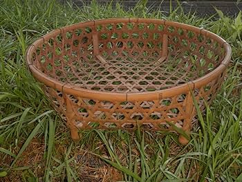 Amazon.co.jp: アンティーク大きな竹籠収穫カゴ竹かご葉茶乾かし葉茶