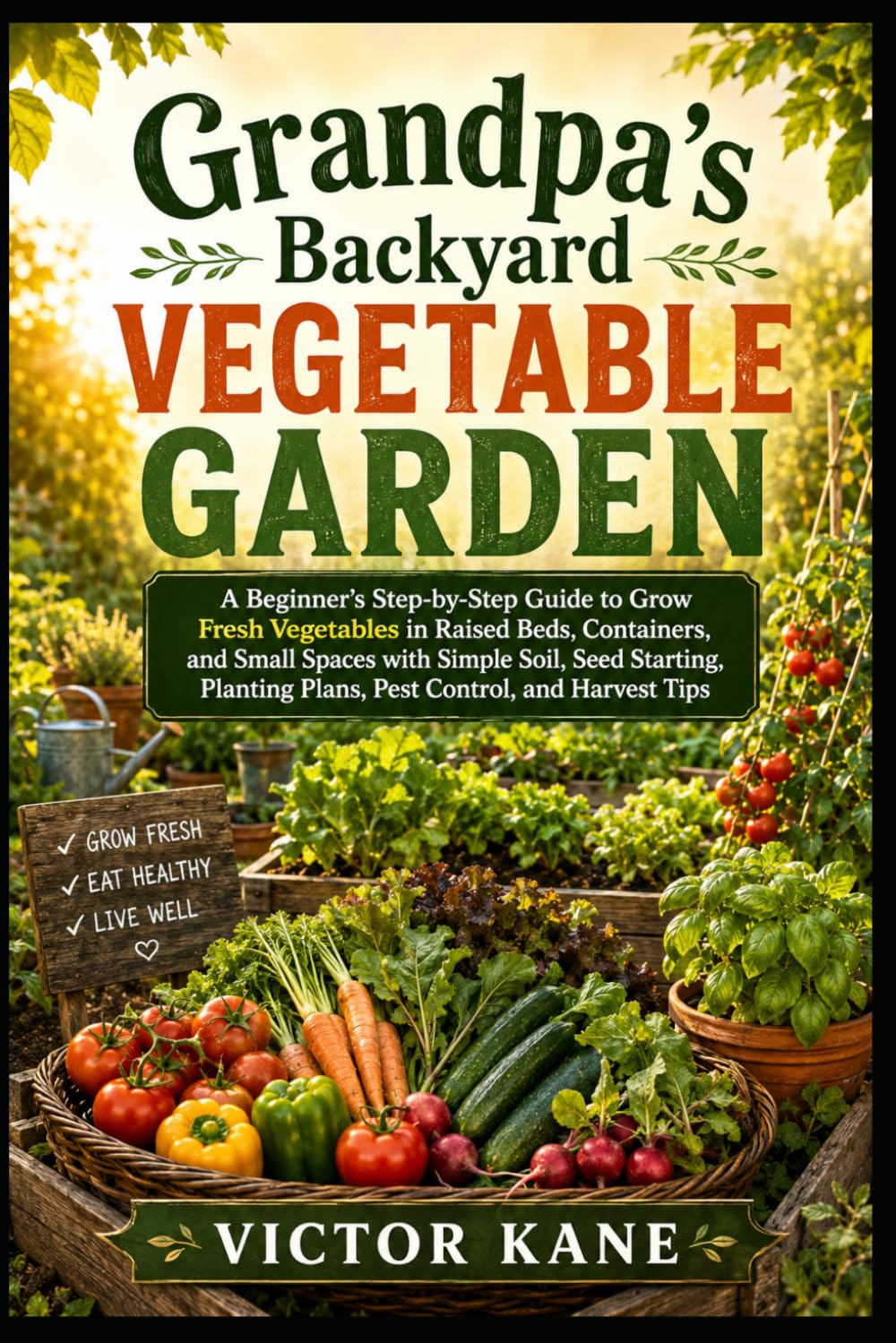Grandpa’s Backyard Vegetable Garden: A Beginner’s Step-by-Step Guide to Raised Beds, Containers, Small Spaces, Soil, Seeds, Pest Control, and Harvest Tips