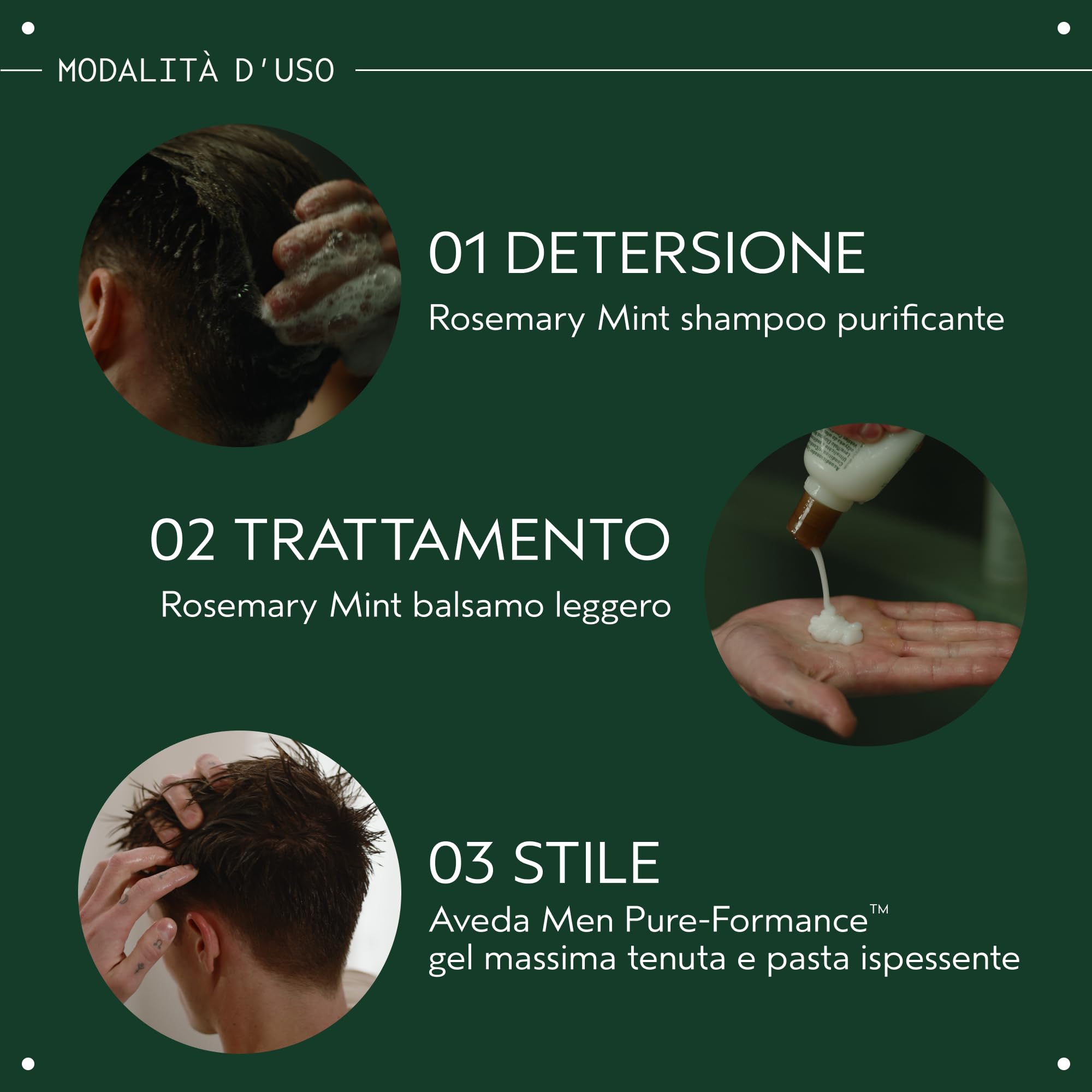 Aveda Men Pure-Formance Thickening Paste - Pasta Styling Ispessente - Tenuta Versatile - Finish Naturale (75 ml)