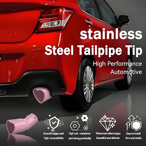 Miniatura 5 de Punta de escape de automóvil de 2.5 pulgadas, entrada universal, modificación del tubo de escape de automóvil, tubo trasero de garganta, punta