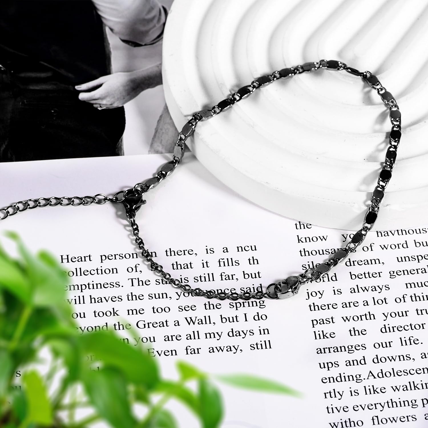 Lot 4 Prolongateurs Collier Argent 5/10/15/20 Cm – Chaîne Extension Acier Inox Pour Bijoux Femme Homme