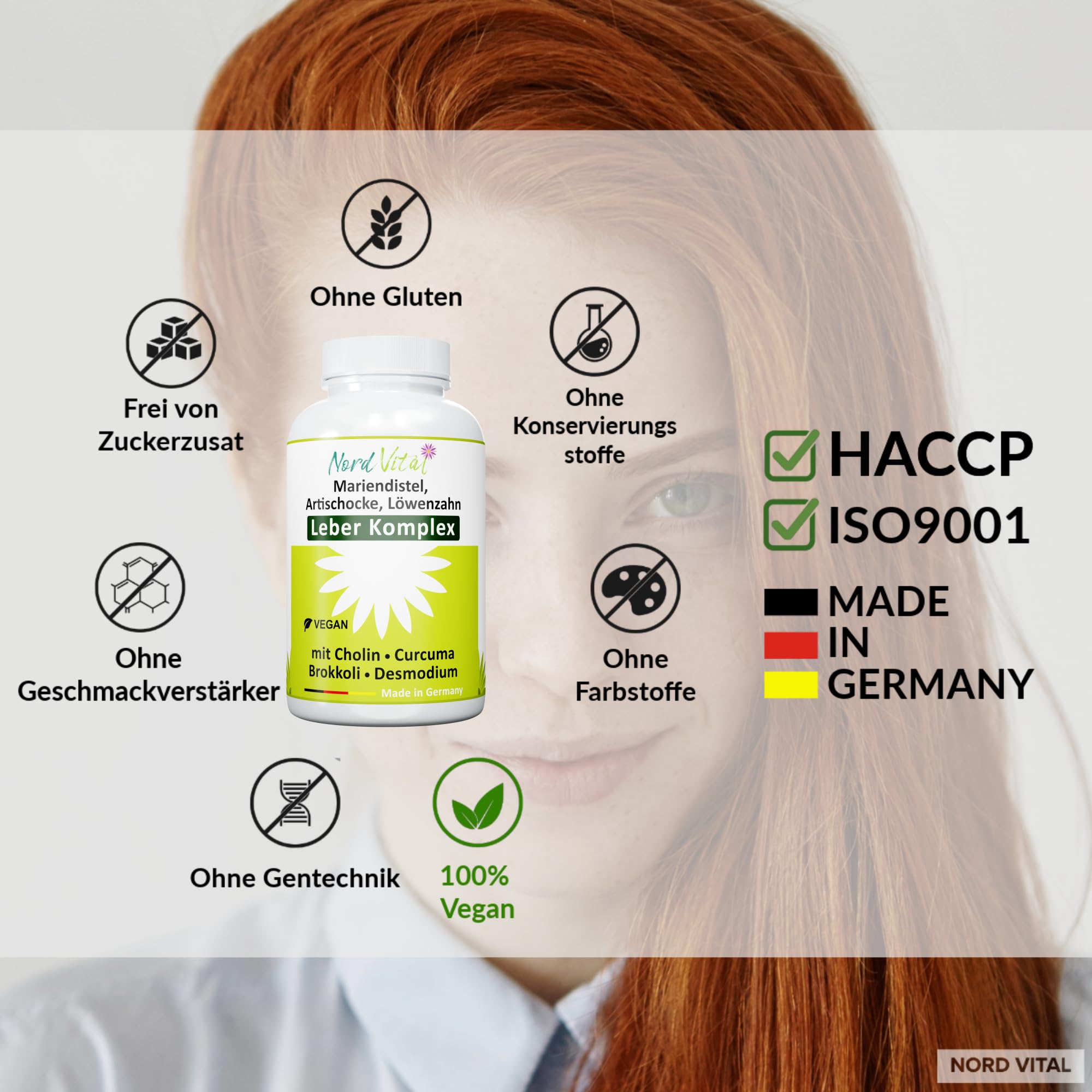 Leber Komplex mit 15 aktiven Inhaltsstoffen - Mariendistel, Artischocke, Löwenzahn, Brokkoli, Cholin, Desmodium, schwarzer Knoblauch, Kurkuma und mehr - 120 Kapseln - in Deutschland hergestellt
