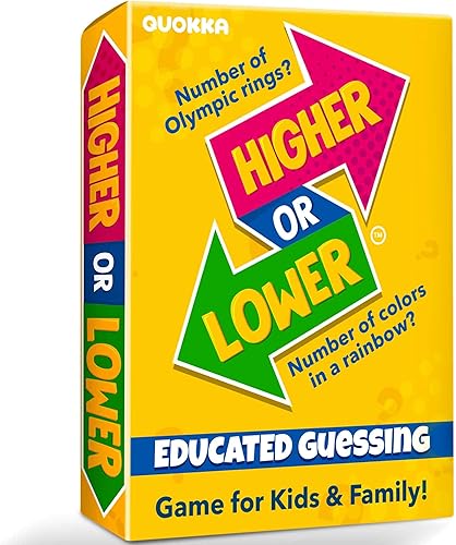 QUOKKA Juegos de mesa de trivia para niños y adultos - Versión V2.0 - Juego de mesa de noche familiar 4 tarjetas de trivia superiores o inferiores