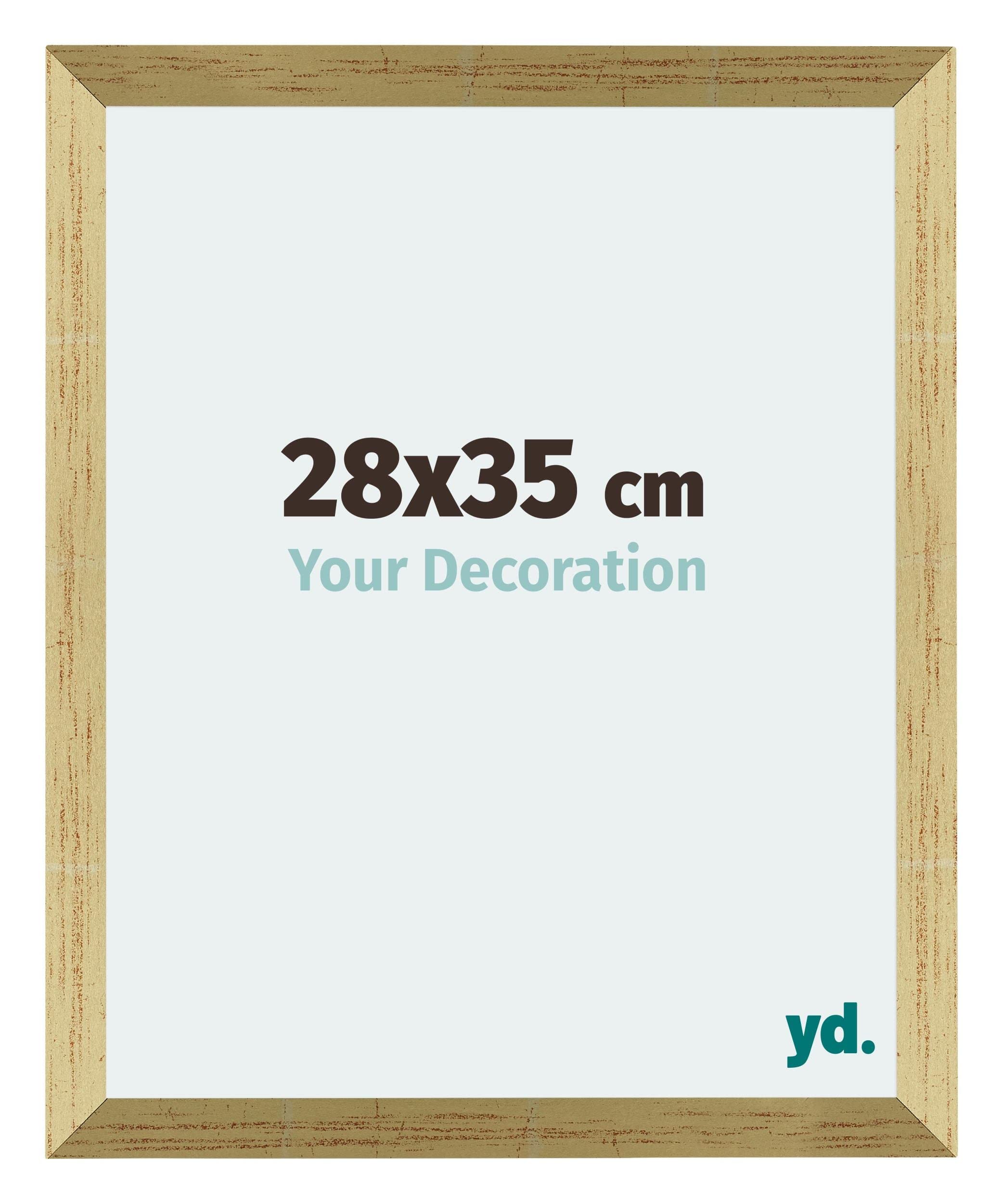 Your Decoration - Picture Frame 28x35 cm - Gold Shiny - Decorative Wall Frame in MDF with Antireflection - Frame 28x35 - Mura — image 1