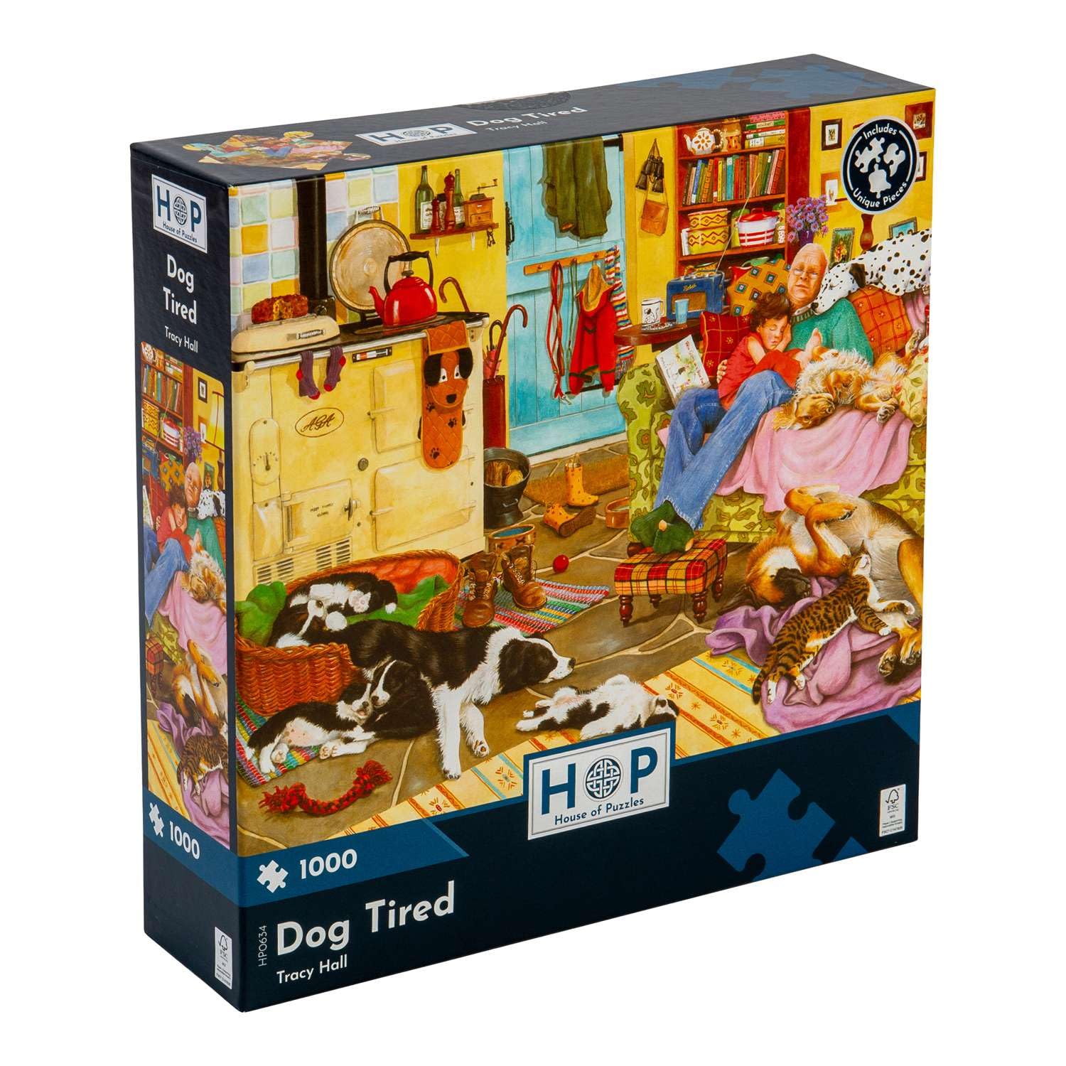 The House of Puzzles - Dog Tired Jigsaw - 1000 Piece Jigsaws For Adults, Artist Illustrated, Scenic Landscape, Deluxe Puzzle Gifts — image 1