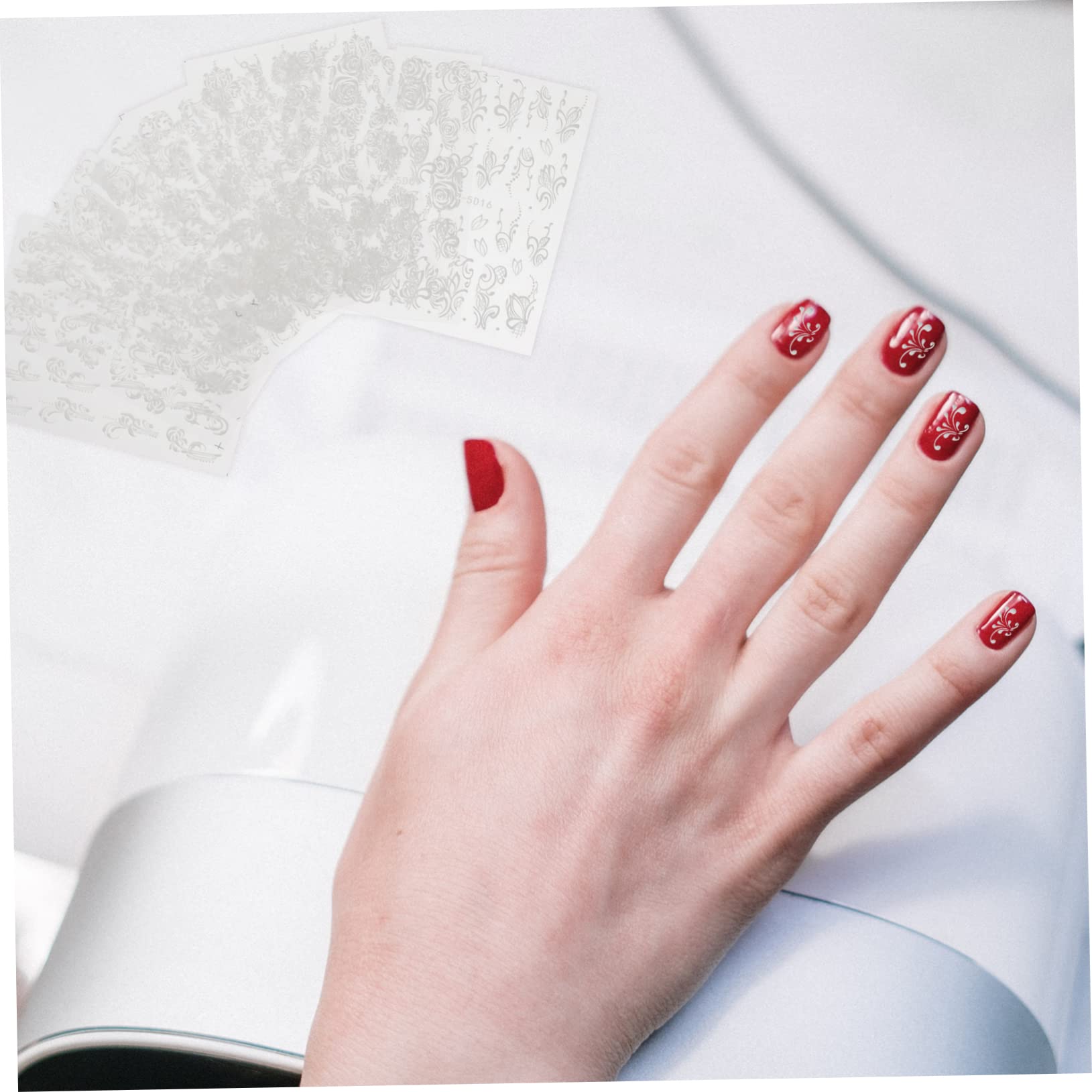 2 Set Adesivi Per Unghie Con Design Embossed Decorazioni Per Nail Art Autoadesive Adesivi Impermeabili E Facili Applicare Per Manicure E Feste 8 Fogli*2