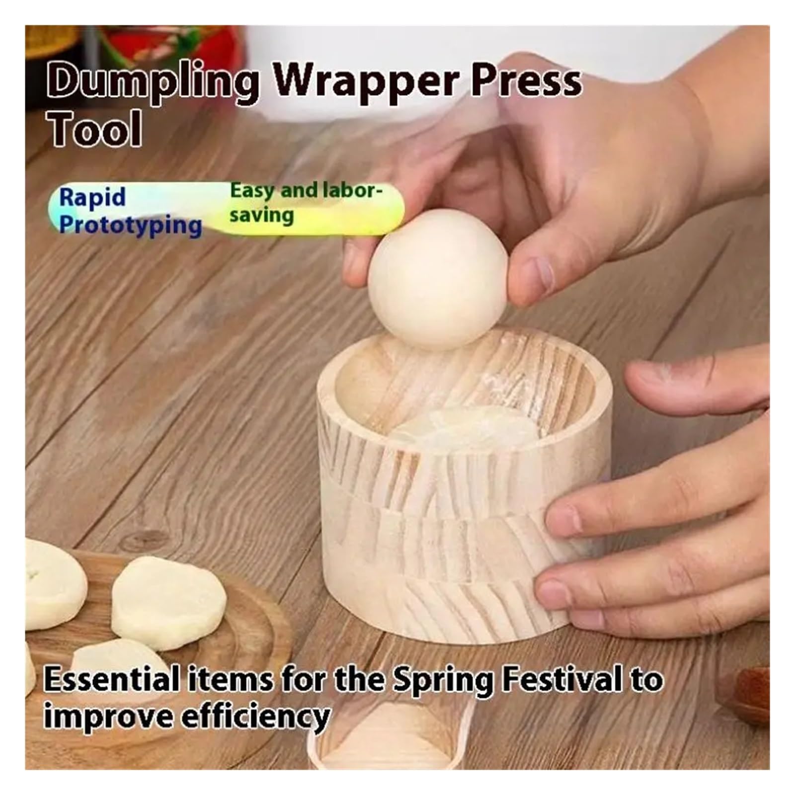 Strumento for pressare gnocchi di legno Strumento for pressare gnocchi di legno Stampo e sfera Pressa manuale for pasta for pelle Arrotolare a mano Avvolgitore rapido