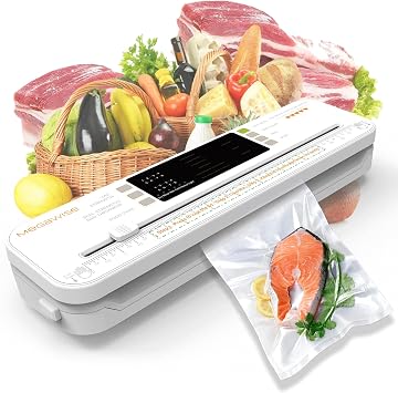 MEGAWISE Vacuum Sealer Food Saver Machine Dry Moist Bag Cutter Meat