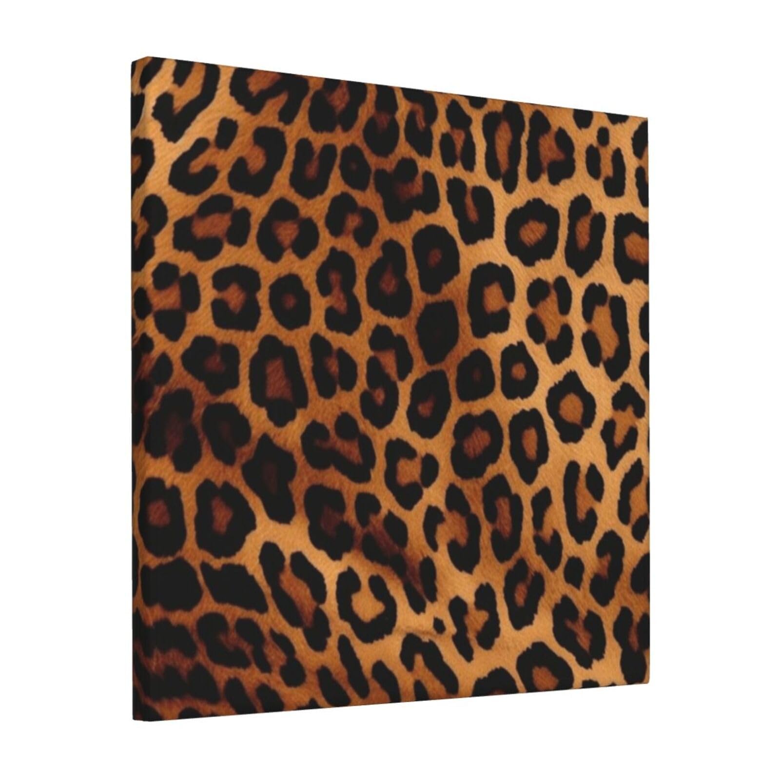 KLOPH Cool Cheetah Leopard Canvas Wall Art for Living Room 12"x12" Modern Artwork Painting for Bathroom Hanging Canvas Prints Aesthetic Wallart for Bedroom Kitchen Office Wall Decor