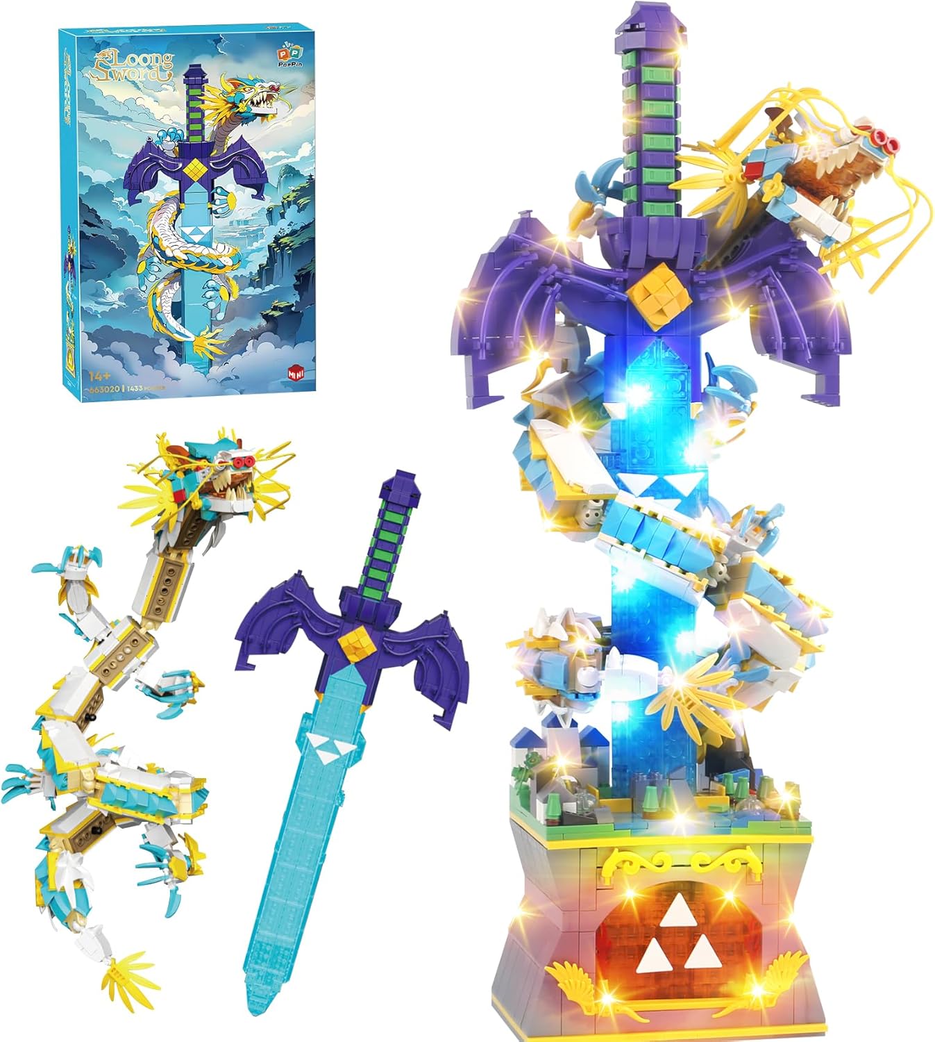 1424PCS Pirate Ship Building Blocks Toys,Creator Architecture CorsairBuilding Set(Not Compatible with Lego Pirates of The Caribbean), Wonderful Choice for 6+ Boys, Girls or Adults