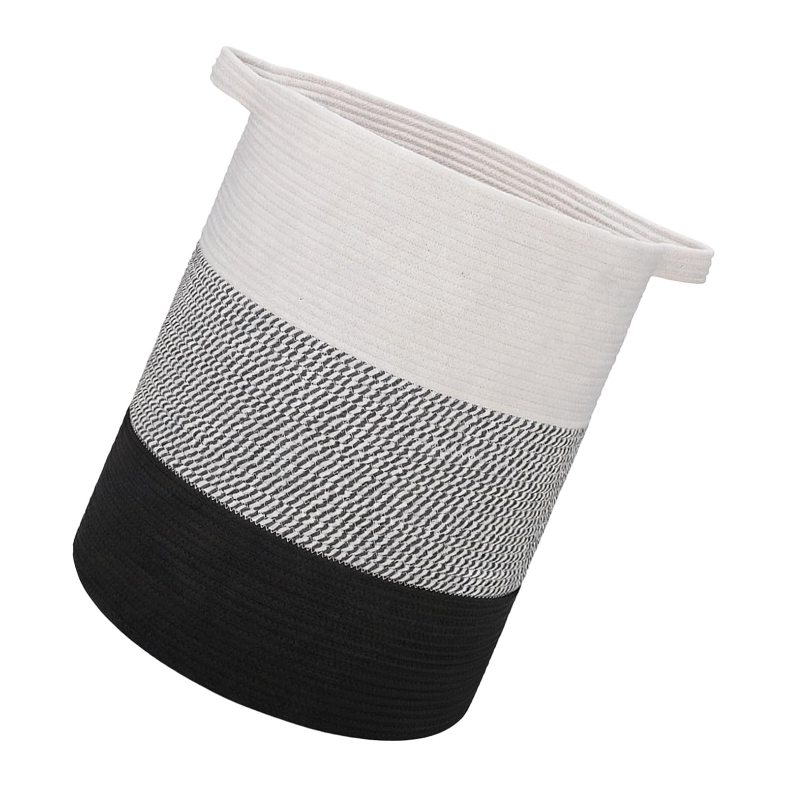 Shntig Large Woven Cotton Laundry Hamper with Strong Handles Spacious Storage Container for Clothes and Towels Multipurpose Cotton Planner