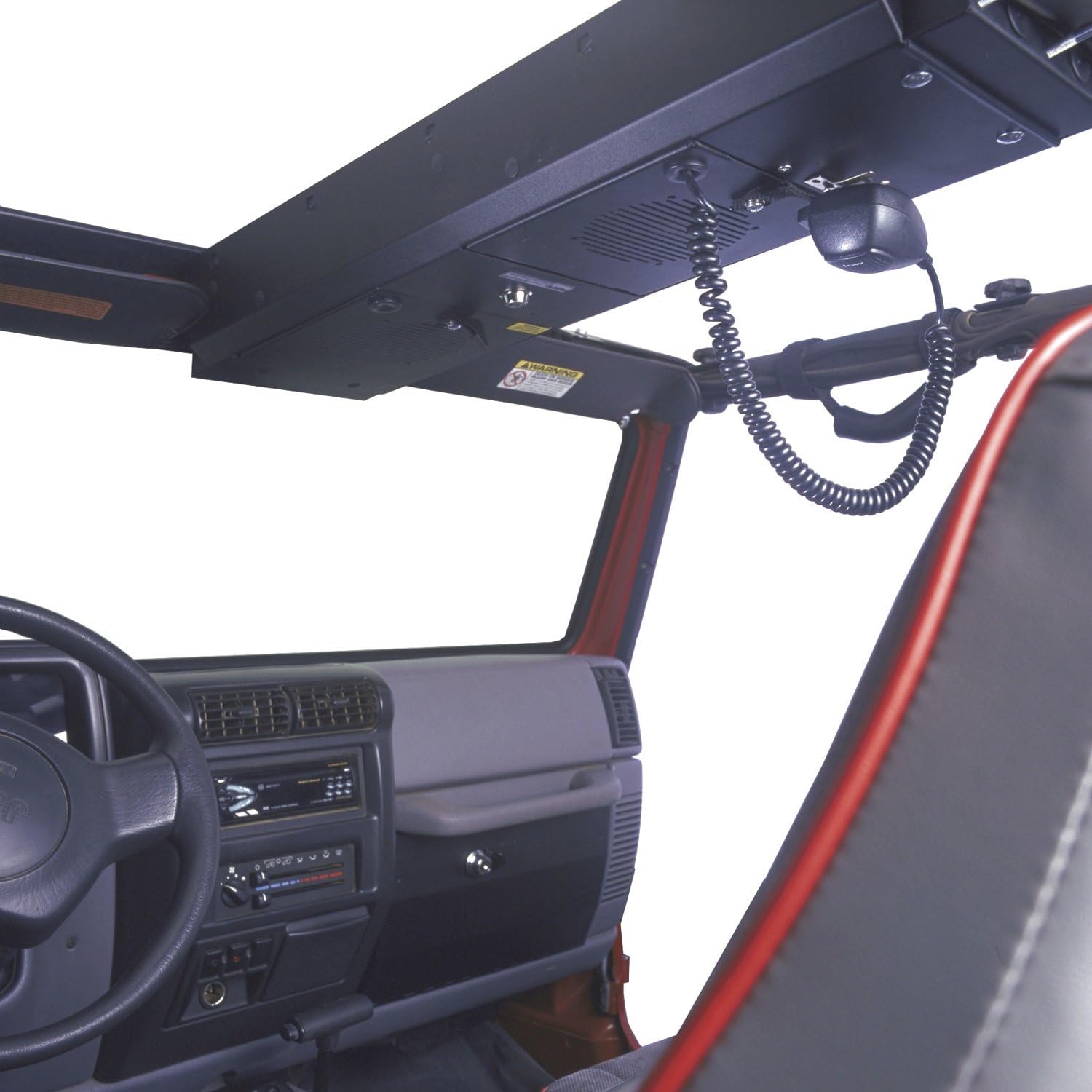 Tuffy Security Products – Overhead Console for Jeep Wrangler CJ, YJ, and TJ (1976–2002) | Locking, Heavy-Duty Steel Storage