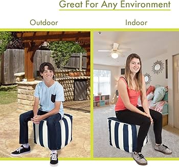 Amazon.com: Majestic Home Goods Vertical Stripe Indoor/Outdoor
