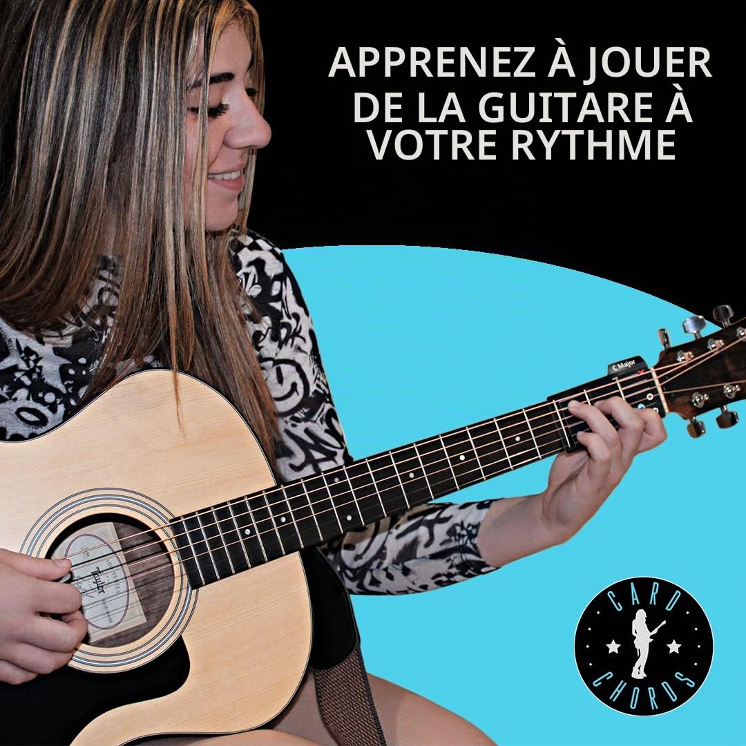 Édition Deluxe Avec Étui d'Apprentissage de la Guitare en Quelques Minutes Card Chords (Convient à Toutes les Guitares). Les Accords Vous Permettent de Jouer de l'Acoustique
