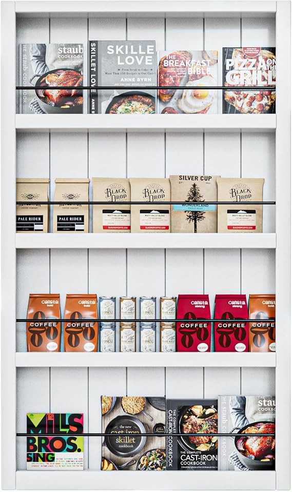 Bookshelf Style Solid Core White Chost Door, 48*84