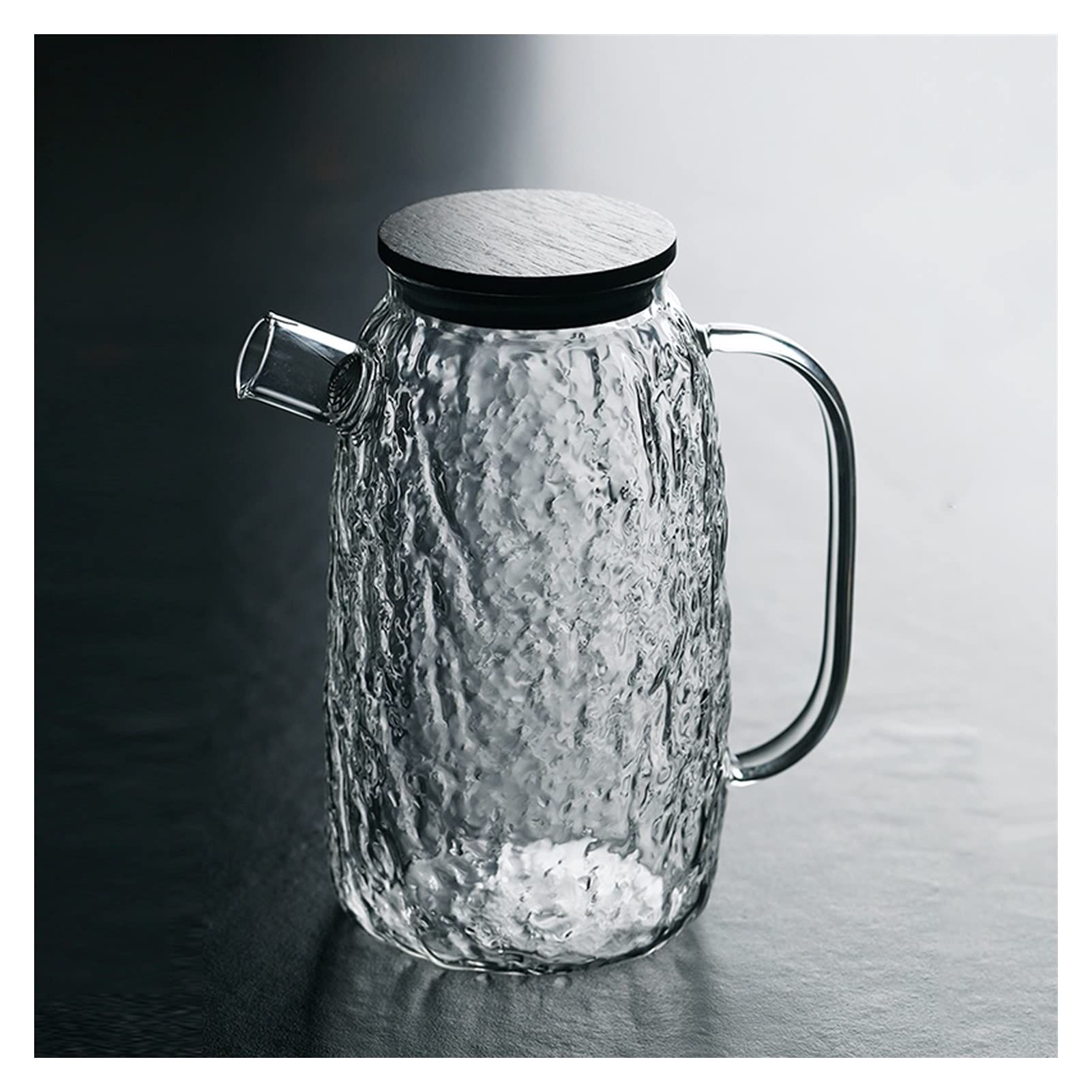 Jarras de agua Jarra de vidrio retro con tapa de la jarra resistente a la temperatura de alta temperatura con colador de acero inoxidable Capacidad de gran capacidad de tetera de la tetera jarra Jarra