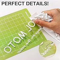 Vista 4 de HTVRONT Rollos de vinilo de transferencia de calor, paquete de 2 unidades de 12 pulgadas x 80 pies HTV en blanco y negro para camisetas, vinilo