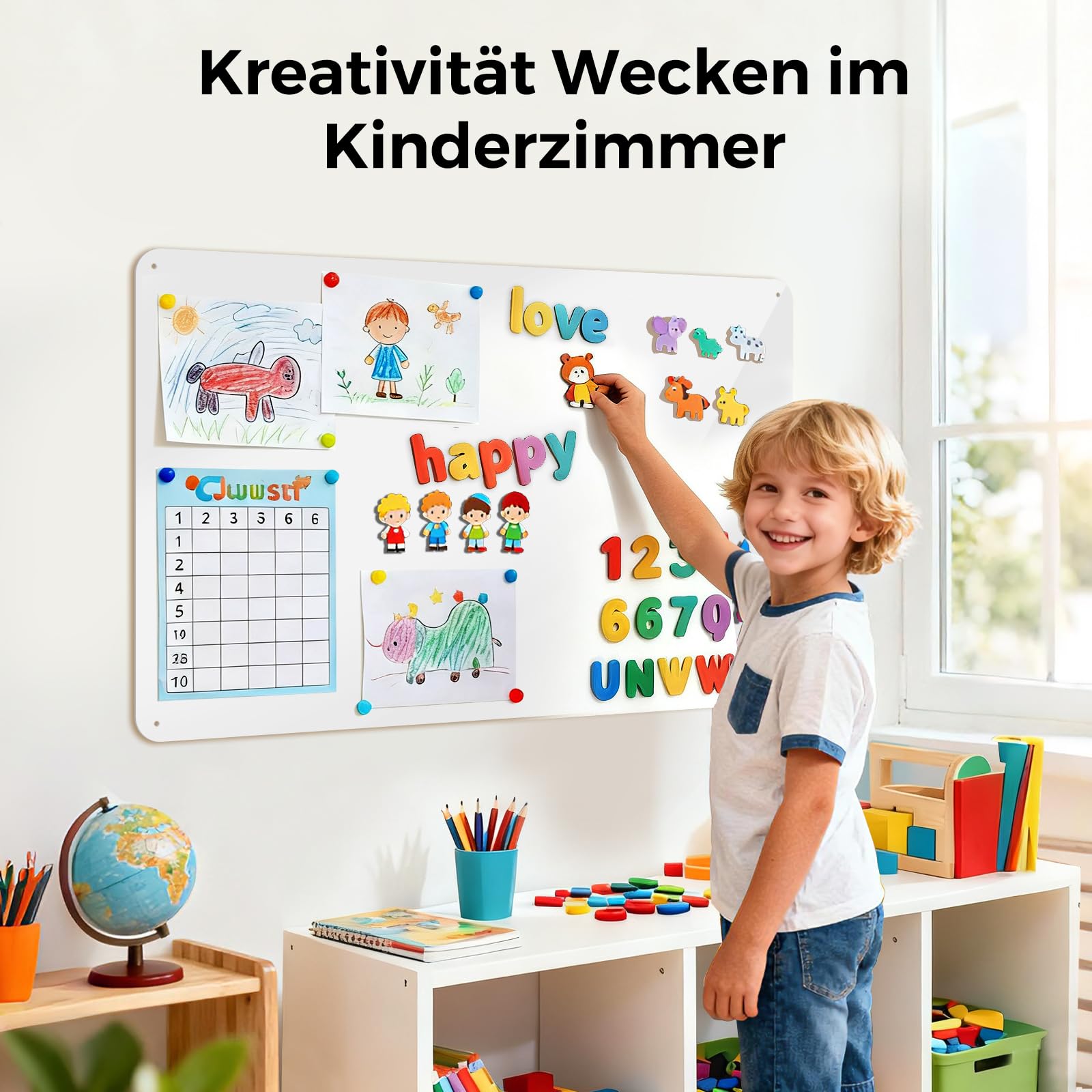 Tablica magnetyczna, biała, 30 x 70 cm: magnesy na wakacje, tablica do wyświetlania z dużą siłą magnetyczną na zdjęcia i pamiątki, modna ściana magnetyczna do salonu, biura, idealna dla