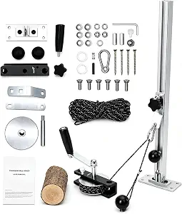Chainsaw Mill Winch Kit with Lever Arm Anchor & Adjustable Stabilizing Rod