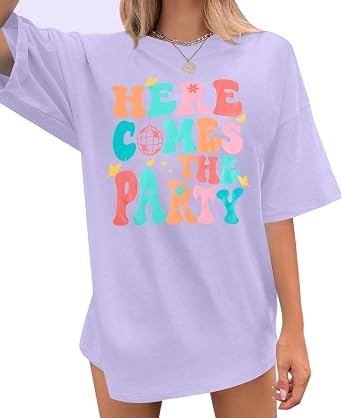 Bachelorette Shirt Women Bride Tshirt - Here Bride Tee Party Tshirts Bridal Shirt Casual Short Sleeve Oversized Top