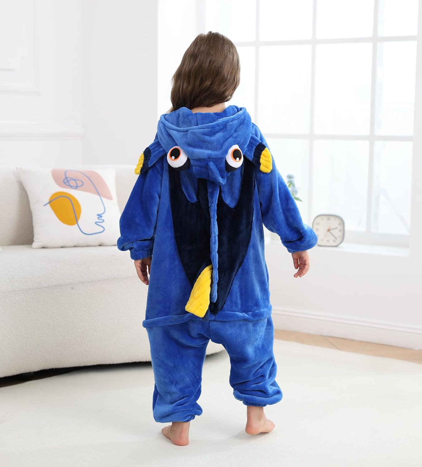 CuteOn Fish Onesie Kids Animal Pajamas for Girls Boys Halloween Christmas Costume Unisex Cosplay Sleepwear for 4-12Y