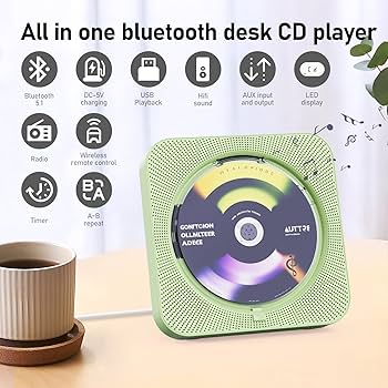 Amazon.com: CD Player Portable Bluetooth 5.1 Desktop CD Player