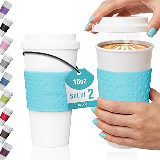 Copco Acadia Travel Mug 16 Oz - Azure Blue, Set of 2