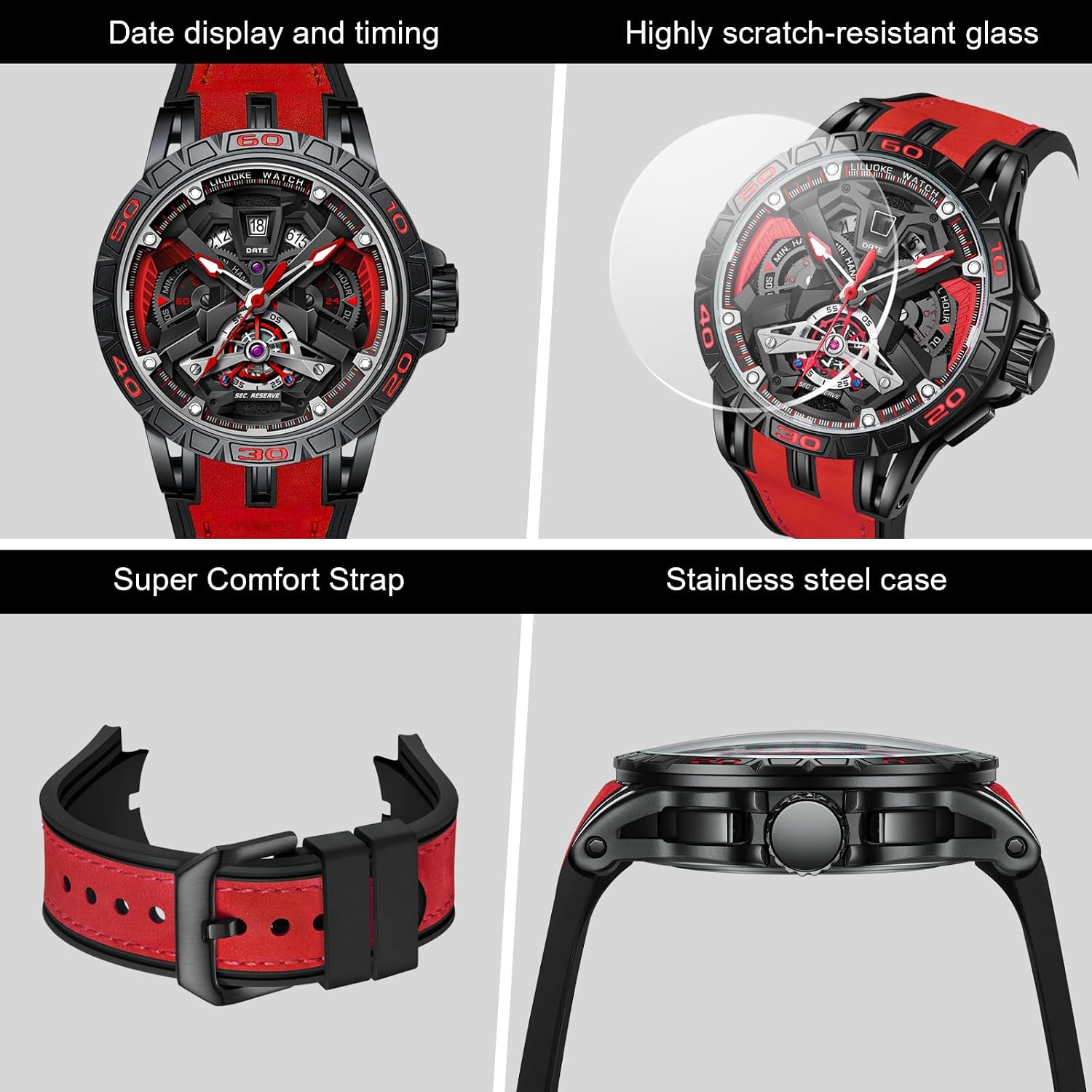 Watch strap and case details