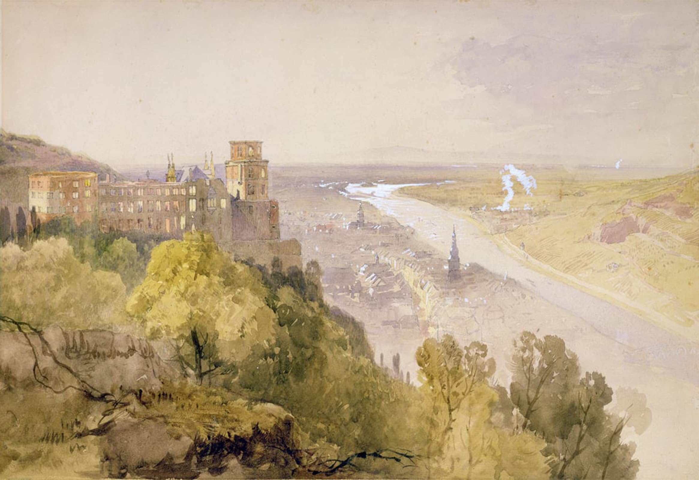 POSTERIIk Famous Modern Artwork Art Mural View of Heidelberg by Baker Pyne Oil Paintings Pictures for Home Decor 60x90cm