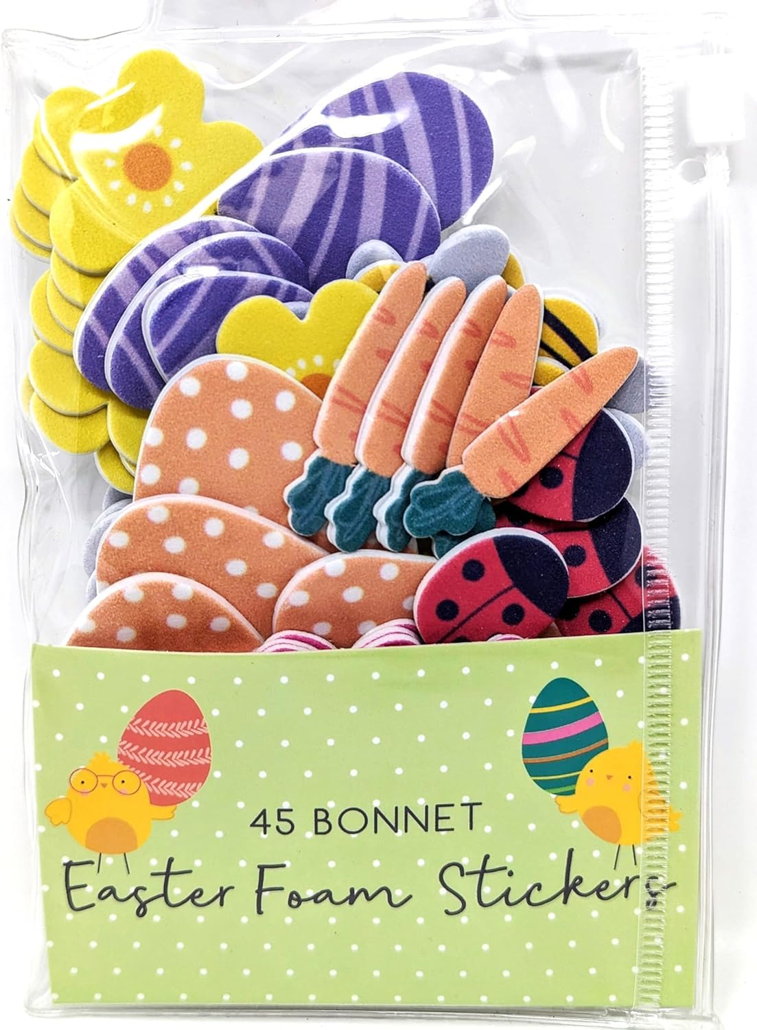(2 Pack) 45 Easter Foam Stickers - for Bonnet Making, Craft and Card Making — view 2