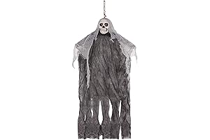 Flying Ghost Animated Prop With Sound and Flashing Red Eyes for Halloween