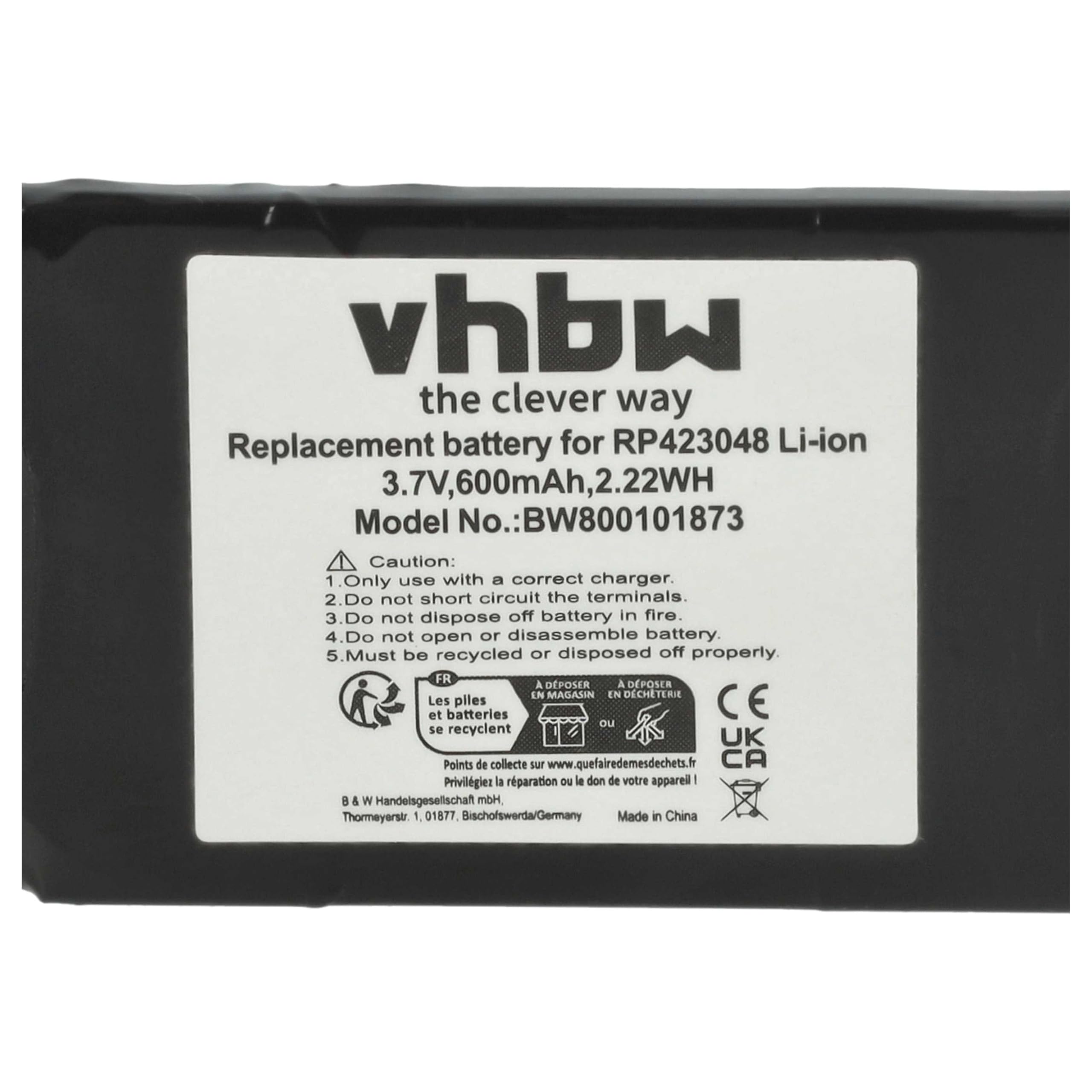 Batería Para Bt Verve 500 Black, 3,6v, 600mah/2,2wh, Li-ion, Recargable