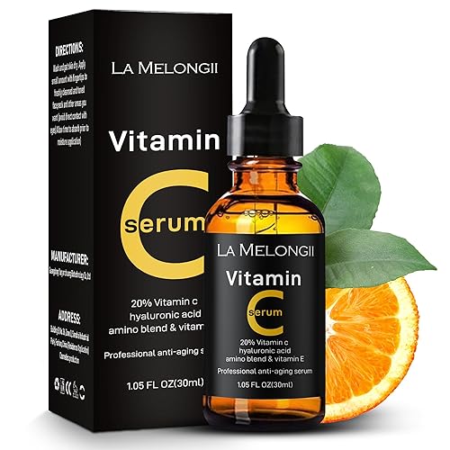Vitamin C 20% Serum with Ferulic Acid, Hyaluronic Acid, Amino