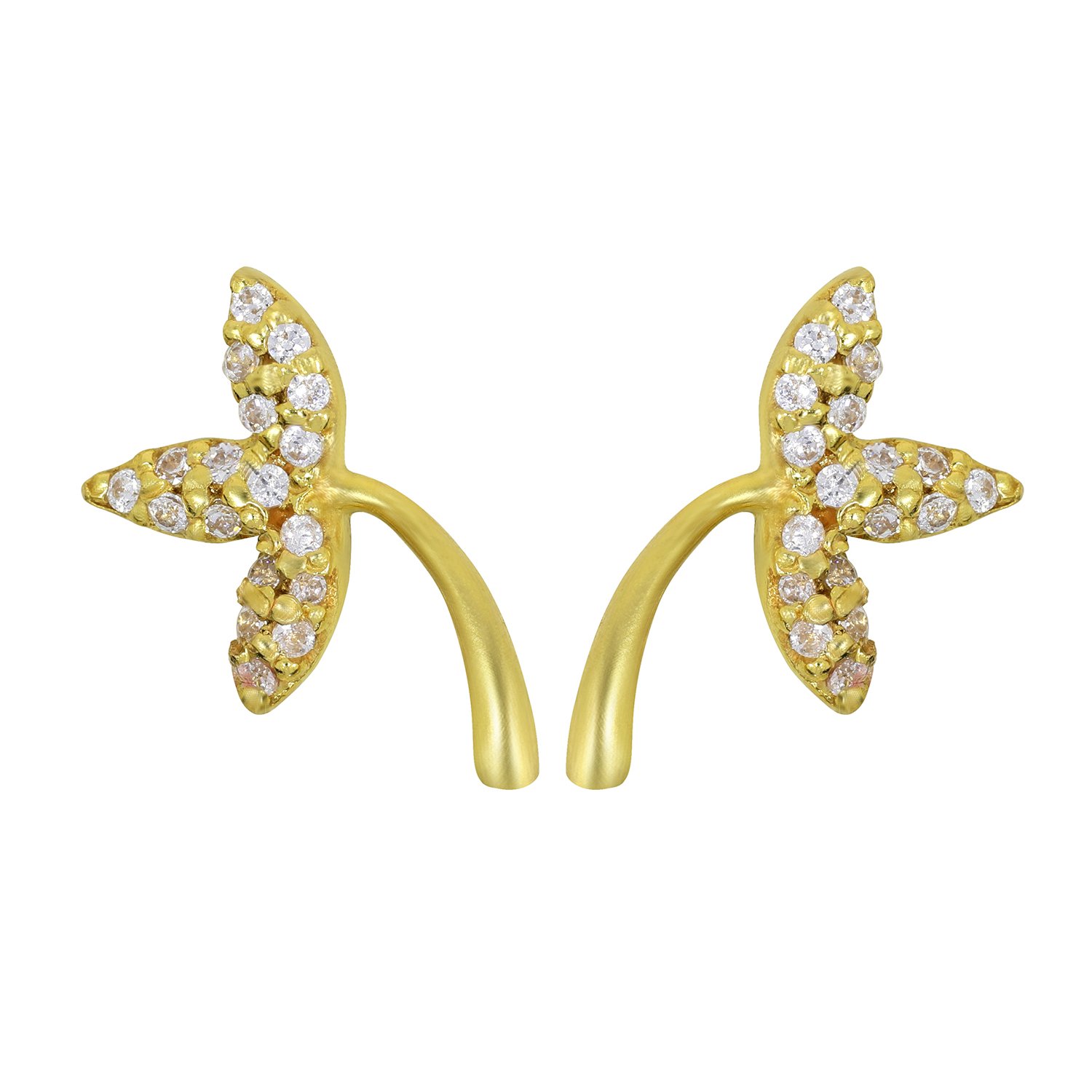 22KT Yellow Gold Stud Earrings for Women-image-21