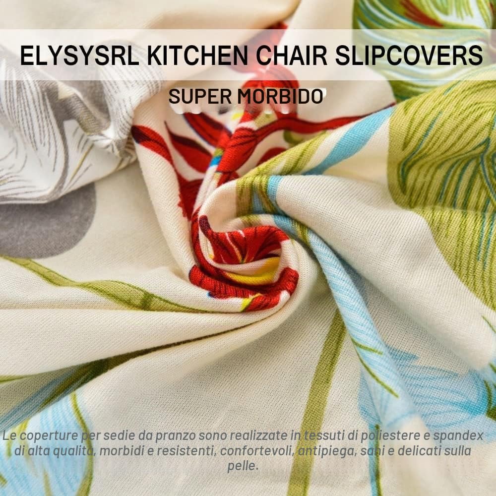 Coprisedie con Schienale 2/4/6 Pezzi, Coprisedia Elasticizzati con Schienale, Antimacchia Fodere per Sedie con Schienale Lavabile Moderno Copri Sedia per Moderna Sala da Pranzo Hotel Ristorante ( Colo
