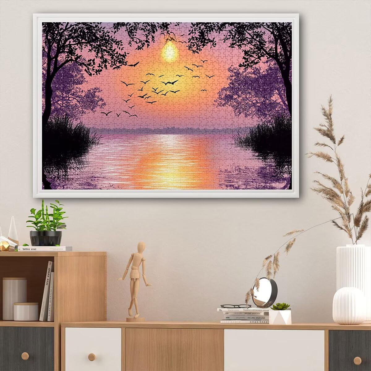 Puzzle 5000 elementów, krajobraz, zachód słońca, 5000 elementów, drewniane puzzle dla dorosłych, trudna łamigłówka, gra logiczna dla całej rodziny, dekoracja pokoju, prezenty dla kobiet, F-8