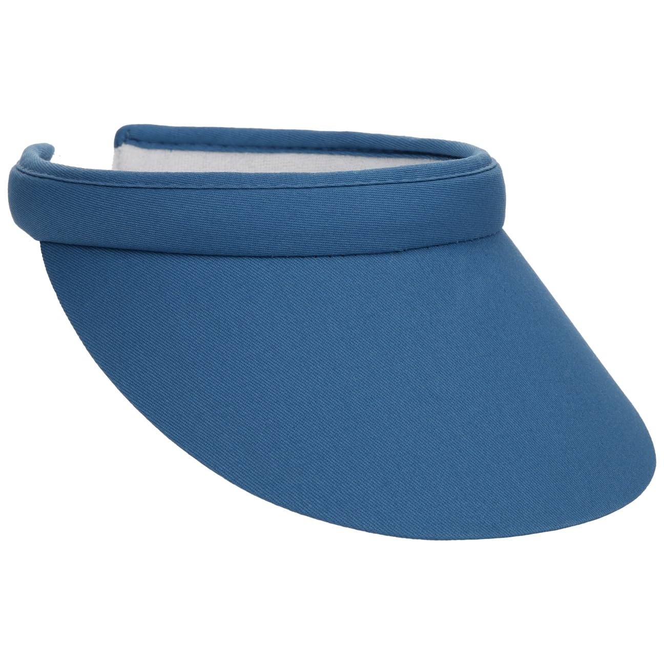 Lipodo Womens Visor Plain-Coloured Cotton Sun Visor with Towelling Band Summer Blue