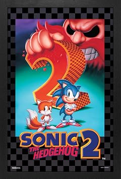 Pyramid America - Sonic Poster - Sonic The Hedgehog 2 Cover - 11 x 17 Frame Poster Wall Art, Ideal for Home and Living Room Decor