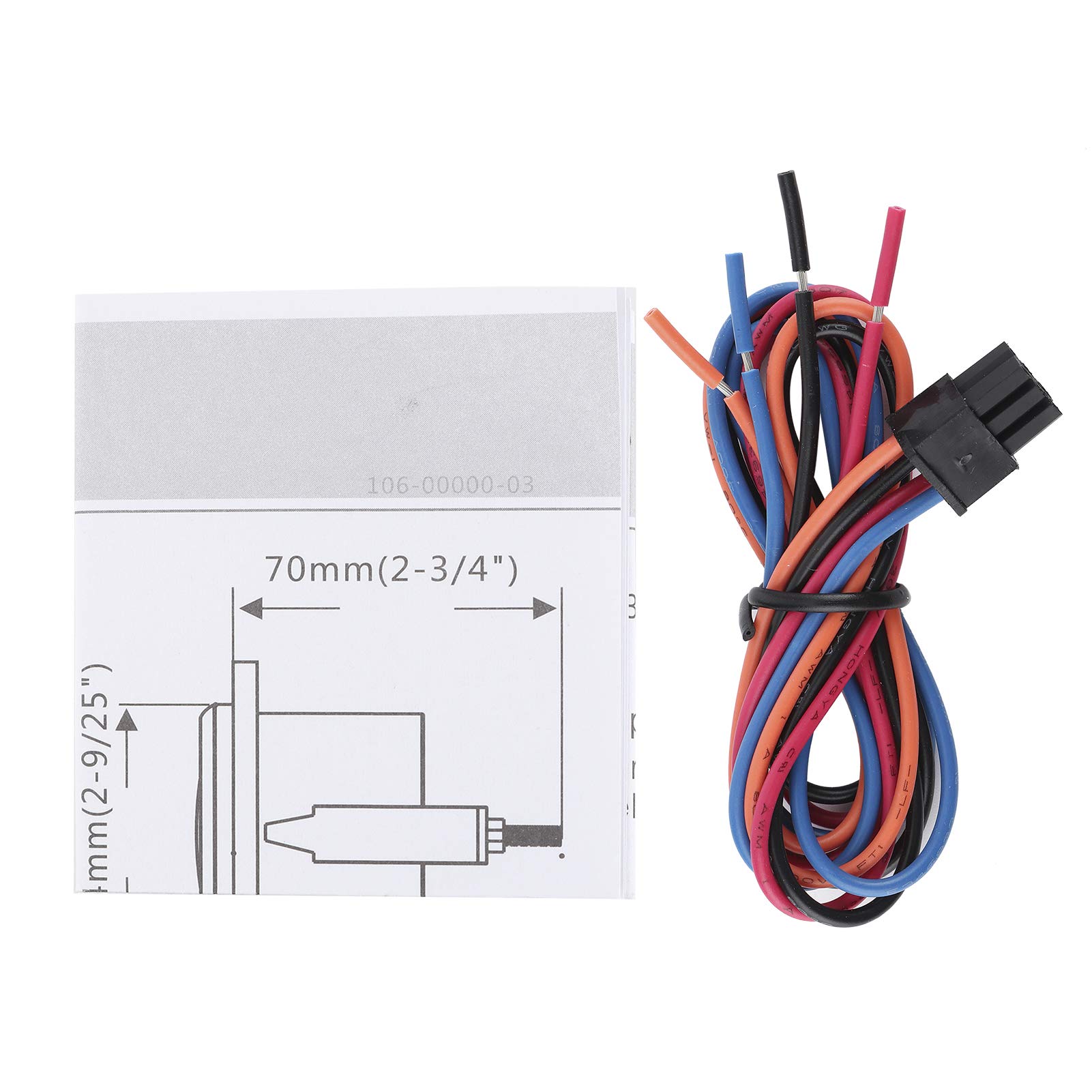 Trim Gauge IP67 Impermeabile, Yosoo 9-32 V CC 52 Mm Indicatore di Bilanciamento Dell'assetto della Barca Per Ship Yacht Marine(Cornice argento su bianco)