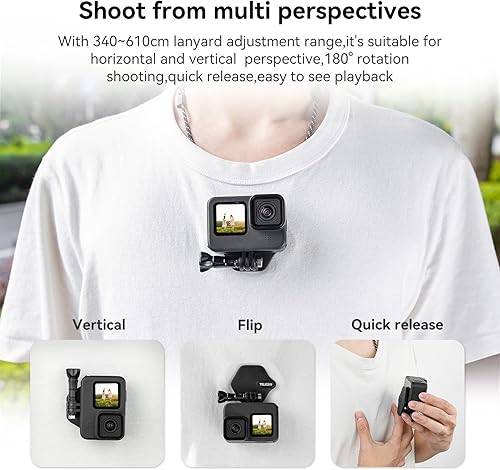 Miniatura 2 de TELESIN Soporte magnéticoclip para teléfonocorrea para el cuellosoporte Nano Snap  base de liberación rápida para palo selfie 360 acoplamiento