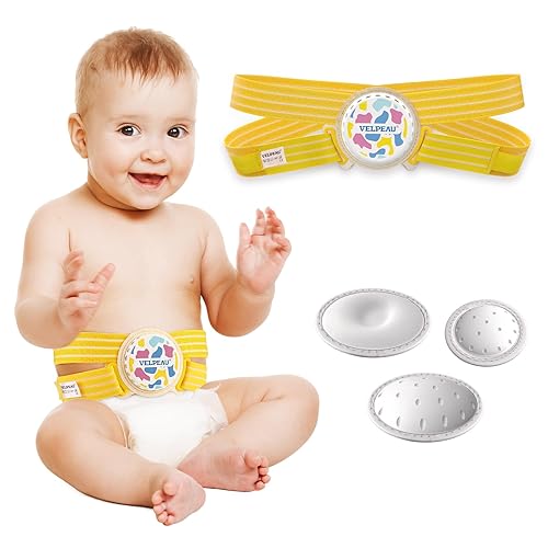 Velpeau Cinturón de hernia umbilical para bebé, diseño de correas cruzadas, antideslizante, banda para el ombligo, bragueta abdominal para recién