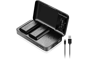 JYJZPB 2 Pack LP-E6N Batteries and Charger Case for Canon Cameras