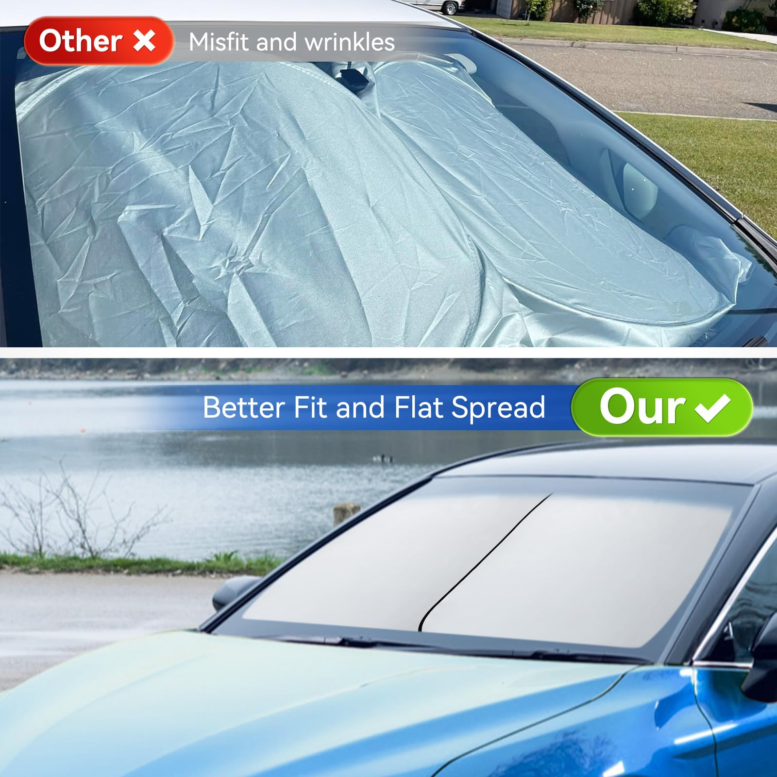 Amazon.com: ARANA Car Windshield Sun Shade 2 Piece丨240T Thickened