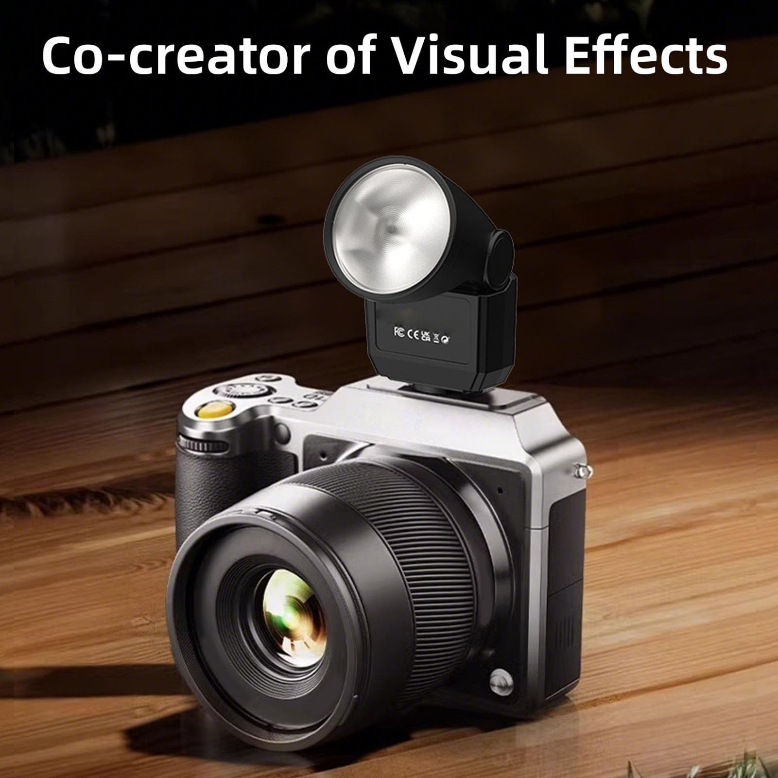 Jiawu Flash de Cámara DSLR de Alta Velocidad GN8 6500K CRI97 Flash Rápido Continuo para Fotógrafos Profesionales ABS/Negro/1