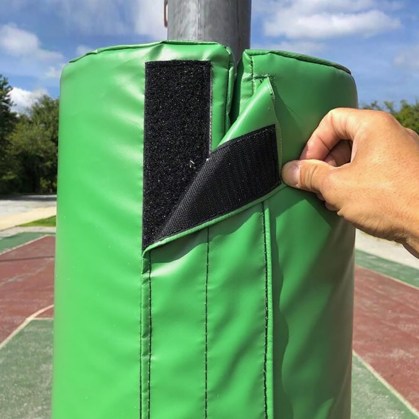Outdoor Pole Padding for Metal Round Poles, Safety Basketball Hoop Protector Cushion, Basement Playground Gym Garage Post Pad