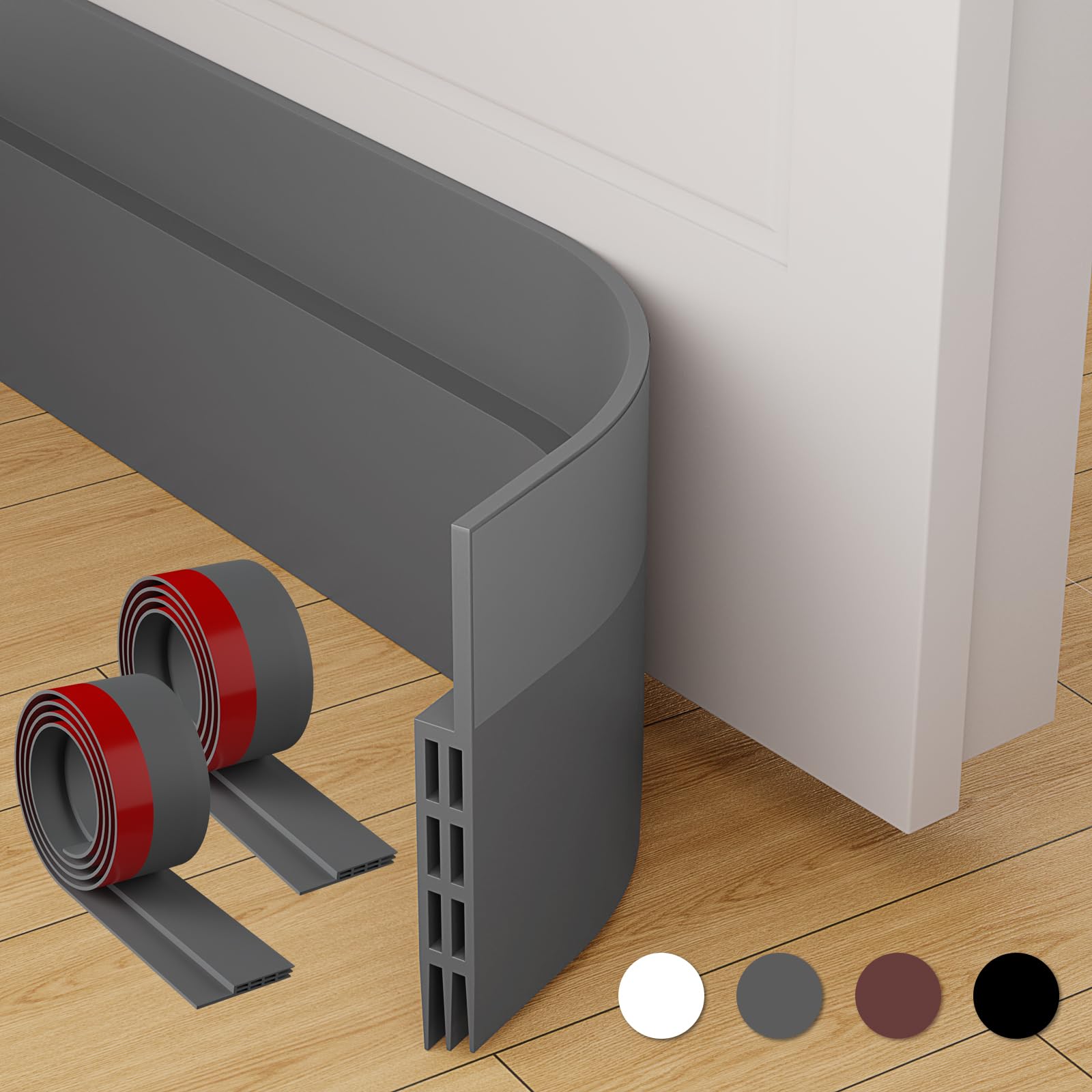 Buy AOTUAO 2 Pack Door Seal Strip Under Door Seal for Exterior/Interior