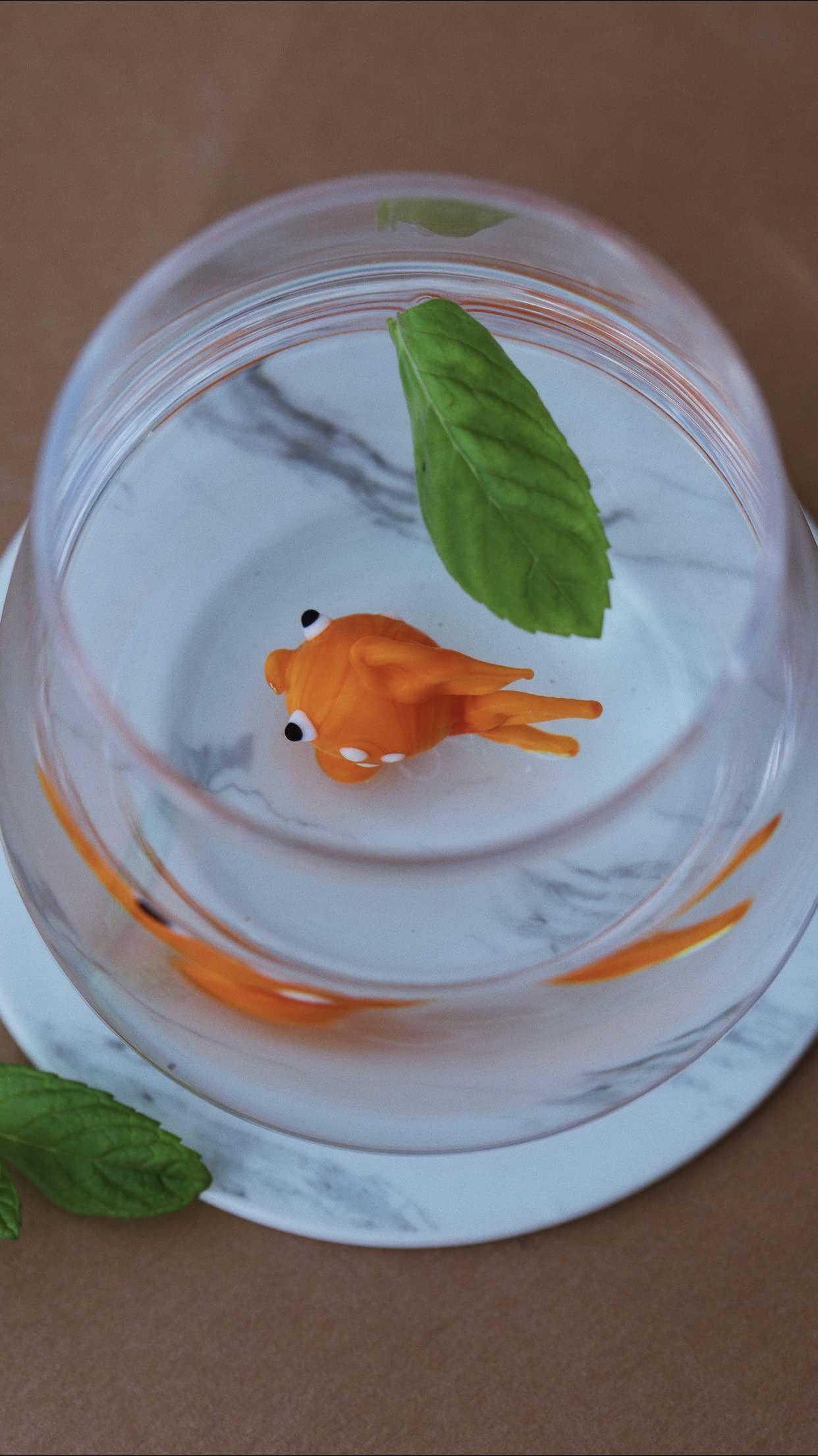 Verre à Eau | Gobelets | Lot de 6 | 345cc | Série d'océan | Fête | Cadeaux de Noël | Figurines en Verre de Murano pour la décoration intérieur