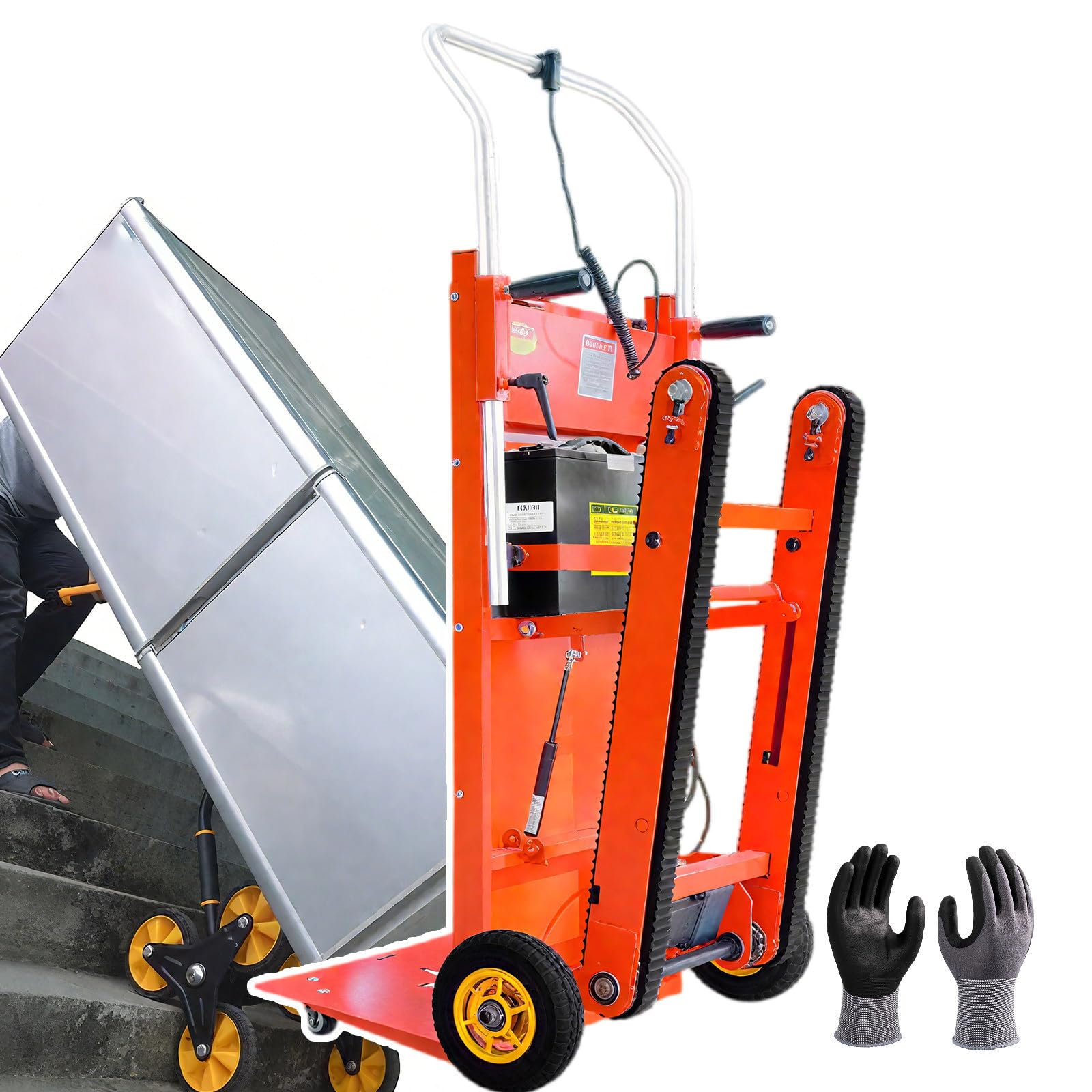 Elektryczny Wózek Schodowy, 600 W/800 W/1200 W, Elektryczny Wózek Schodowy Wózek, 37,40 Cala, Wydłużone Szyny, Z Panelem Sterowania I Rękawiczkami load-bearing440lb