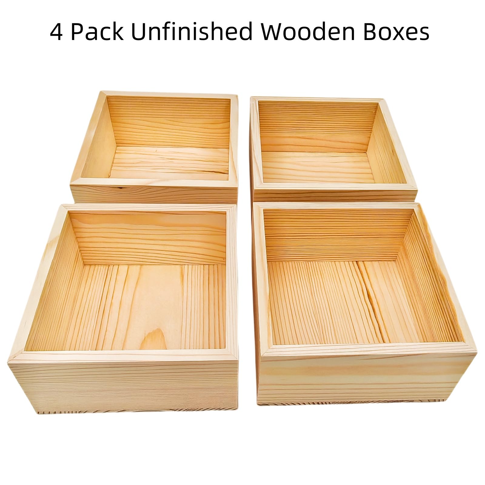 48 Forzieri In Legno Di Pino Sintuff – 6.9x6.9x4.1 Cm, Scatole Grezze Con Coperchio Per Fai Da Te