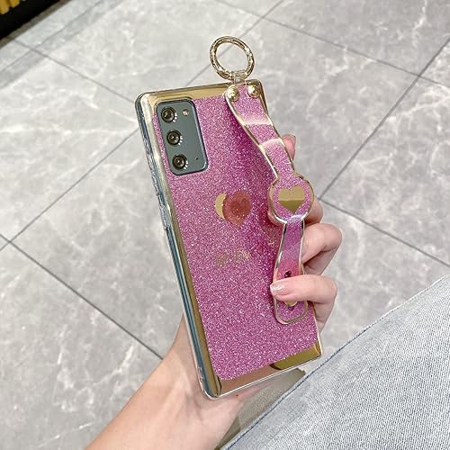 Miniatura 7 de LeLeYun Funda para Samsung Galaxy Note 20 con bonito patrón chapado brillante de 6.7 pulgadas, 5G, a prueba de golpes, funda de silicona protectora